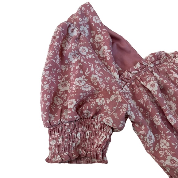 Trixxi Floral Smocked Sleeve Mini Dress Size Small - Picture 14 of 16